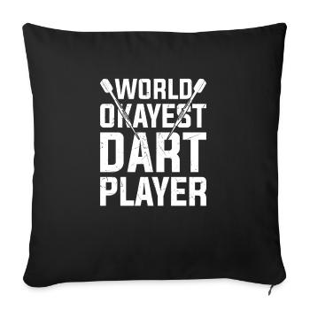 Darts Player Funny Steeldart Dart Darts Team - Sofa pillowcase 17,3'' x 17,3'' (45 x 45 cm) - black - Front