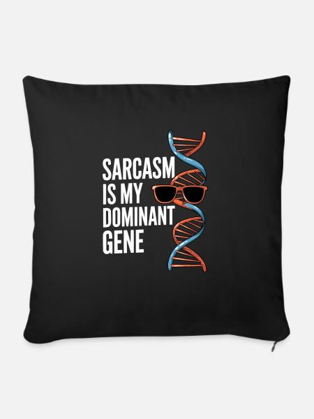 Sarkasmus Gene DNA Genetik - Sofakissenbezug 45 x 45 cm - Schwarz