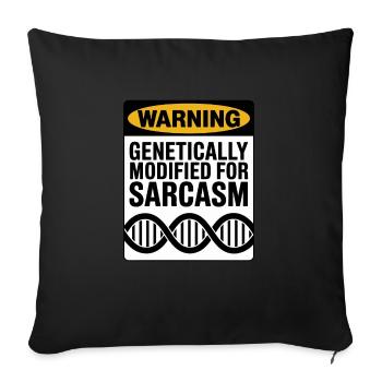 Sarcasm Genes DNA Genetics - Sofa pillowcase 17,3'' x 17,3'' (45 x 45 cm) - black - Front