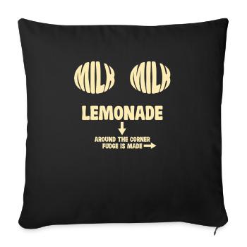 Milk Milk Lemonade Fun Saying - Sofa pillowcase 17,3'' x 17,3'' (45 x 45 cm) - black - Front