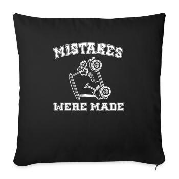 Mistakes Were Made Fun Car Humor Graphic - Sofa pillowcase 17,3'' x 17,3'' (45 x 45 cm) - black - Front