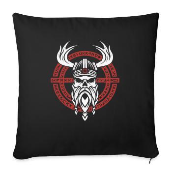 Asatru Valhalla Scandinavian Pride Norsemen Viking - Sofa pillowcase 17,3'' x 17,3'' (45 x 45 cm) - black - Front