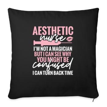 Infirmière esthétique Je ne suis pas une - Housse de coussin décorative 45 x 45 cm - noir - Devant