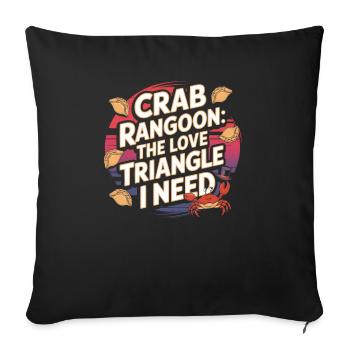 Krabben Rangun Liebhaber Amerikanisch Chinesisch Meeresfrüchte - Sofakissenbezug 45 x 45 cm - Schwarz - Vorne