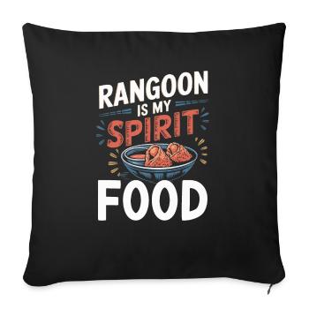 Crabe Rangoon Lover Américain Chinois Fruits de mer - Housse de coussin décorative 45 x 45 cm - noir - Devant