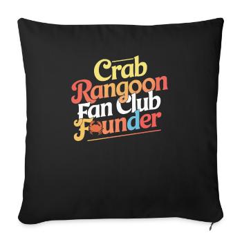 Krabben Rangun Liebhaber Amerikanisch Chinesisch Meeresfrüchte - Sofakissenbezug 45 x 45 cm - Schwarz - Vorne