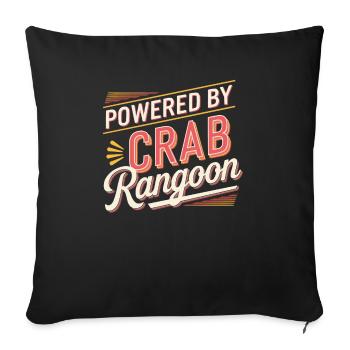 Krabben Rangun Liebhaber Amerikanisch Chinesisch Meeresfrüchte - Sofakissenbezug 45 x 45 cm - Schwarz - Vorne