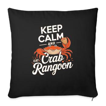 Krabben Rangun Liebhaber Amerikanisch Chinesisch Meeresfrüchte - Sofakissenbezug 45 x 45 cm - Schwarz - Vorne