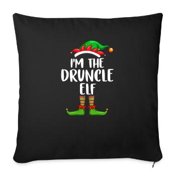 I’m The Druncle Elf Chemise Assortie Famille - Housse de coussin décorative 45 x 45 cm - noir - Devant