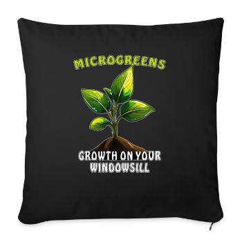 MICROGREENS GROWTH ON YOUR WINDOWSILL - Sofakissenbezug 45 x 45 cm - Schwarz - Vorne