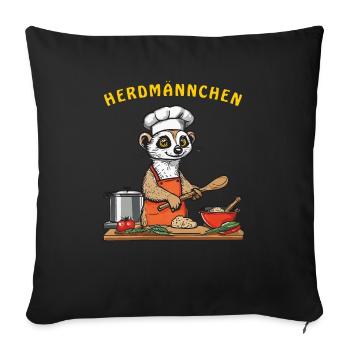 HERDMÄNNCHEN - Sofa pillowcase 17,3'' x 17,3'' (45 x 45 cm) - black - Front