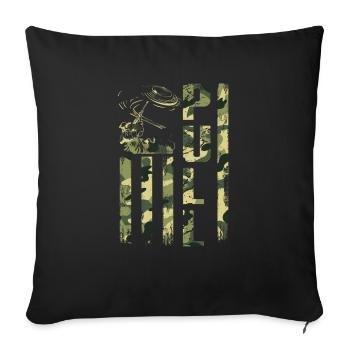 Pull Camouflage Shooting Sports Motif - Sofa pillowcase 17,3'' x 17,3'' (45 x 45 cm) - black - Front