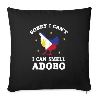 Désolé, je ne peux pas, je peux adobo - Housse de coussin décorative 45 x 45 cm - noir - Devant
