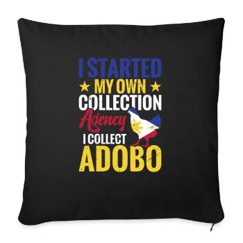 I started my own debt collection agency. I - Sofa pillowcase 17,3'' x 17,3'' (45 x 45 cm) - black - Front
