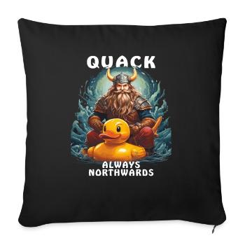 VIKING CANARD COIN-COIN TOUJOURS VERS LE NORD - Housse de coussin décorative 45 x 45 cm - noir - Devant