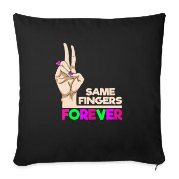 Same Fingers Forever Statement for Friendship - Sofa pillowcase 17,3'' x 17,3'' (45 x 45 cm) - black - Front