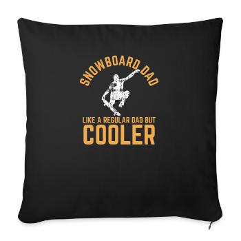 Snowboard Papa Snowboard Dad - Sofa pillowcase 17,3'' x 17,3'' (45 x 45 cm) - black - Front