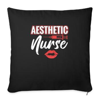 Infirmière esthétique Je ne suis pas une - Housse de coussin décorative 45 x 45 cm - noir - Devant