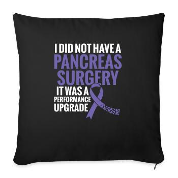 Je n’ai pas eu de chirurgie du pancréas, c’est - Housse de coussin décorative 45 x 45 cm - noir - Devant