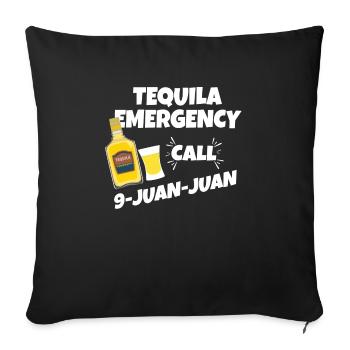 Appel d'urgence à la tequila 9-Juan-Juan Laugh Party Fun - Housse de coussin décorative 45 x 45 cm - noir - Devant