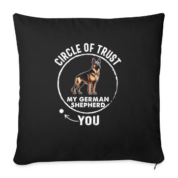 Circle Of Trust My German Shepherd loyalist - Sofa pillowcase 17,3'' x 17,3'' (45 x 45 cm) - black - Front