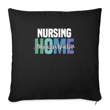 Nursing Home Administrators - Sofa pillowcase 17,3'' x 17,3'' (45 x 45 cm) - black - Front