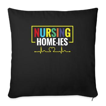 Nursing Home Administrators - Sofa pillowcase 17,3'' x 17,3'' (45 x 45 cm) - black - Front