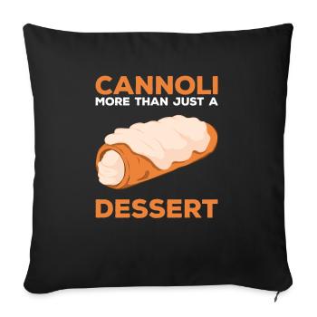 Cannoli Cannolo - Housse de coussin décorative 45 x 45 cm - noir - Devant