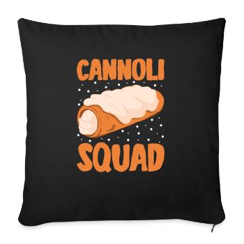 Cannoli Cannolo - Sofa pillowcase 17,3'' x 17,3'' (45 x 45 cm) - black - Front