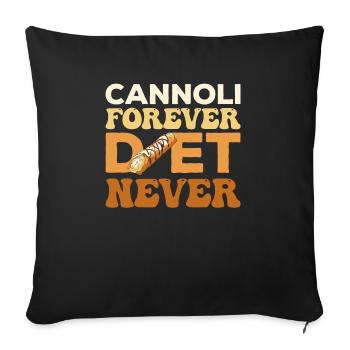 Cannoli Cannolo - Sofa pillowcase 17,3'' x 17,3'' (45 x 45 cm) - black - Front