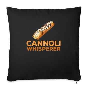 Cannoli Cannolo - Sofa pillowcase 17,3'' x 17,3'' (45 x 45 cm) - black - Front