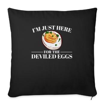 I'm only here for the Russian eggs - Sofa pillowcase 17,3'' x 17,3'' (45 x 45 cm) - black - Front