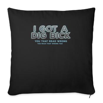 Vous avez mal lu le jeu de mots amusant - Housse de coussin décorative 45 x 45 cm - noir - Devant