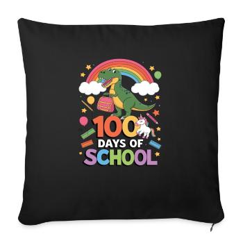 100th Day Of School 100 Day Of School Kids - Sofa pillowcase 17,3'' x 17,3'' (45 x 45 cm) - black - Front