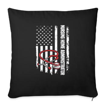 Nursing Home Administrators - Sofa pillowcase 17,3'' x 17,3'' (45 x 45 cm) - black - Front
