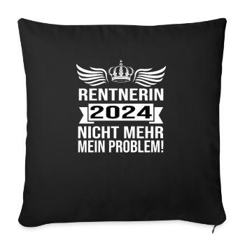 Rente 2025 Retraité 2025 Rente 2025 - Housse de coussin décorative 45 x 45 cm - noir - Devant