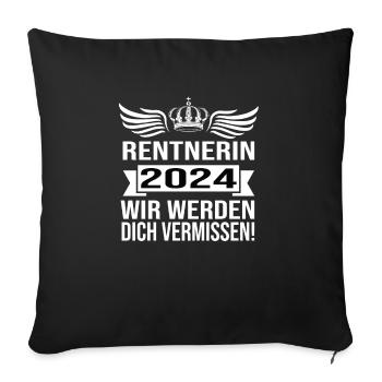 Pension 2025 Pensioner 2025 Pension 2025 - Sofa pillowcase 17,3'' x 17,3'' (45 x 45 cm) - black - Front