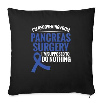 I'm recovering from a - Sofa pillowcase 17,3'' x 17,3'' (45 x 45 cm) - black - Front