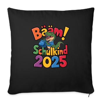 School Child 2025 School Enrollment Back to School - Sofa pillowcase 17,3'' x 17,3'' (45 x 45 cm) - black - Front