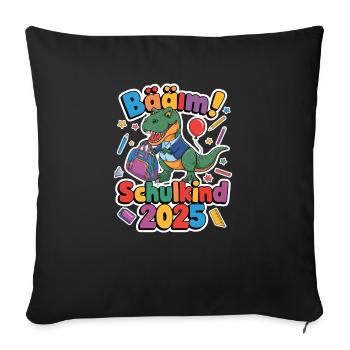 School Child 2025 School Enrollment Back to School - Sofa pillowcase 17,3'' x 17,3'' (45 x 45 cm) - black - Front