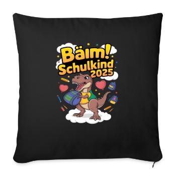 School Child 2025 School Enrollment Back to School - Sofa pillowcase 17,3'' x 17,3'' (45 x 45 cm) - black - Front