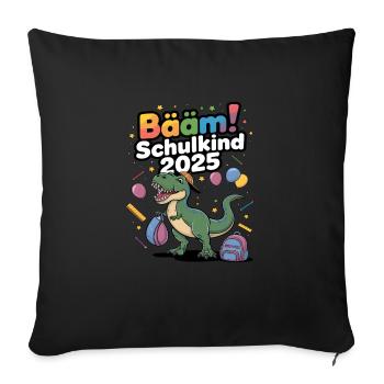 School Child 2025 School Enrollment Back to School - Sofa pillowcase 17,3'' x 17,3'' (45 x 45 cm) - black - Front