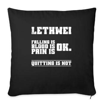 Lethwei is not a sport, but a lifestyle - Sofa pillowcase 17,3'' x 17,3'' (45 x 45 cm) - black - Front
