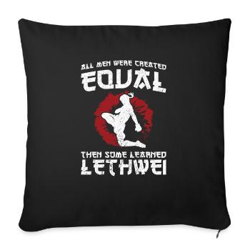 All people were created equal, back then - Sofa pillowcase 17,3'' x 17,3'' (45 x 45 cm) - black - Front