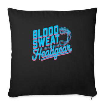 Filles Lutte Lutte Grappling Lutteuse Fille - Housse de coussin décorative 45 x 45 cm - noir - Devant