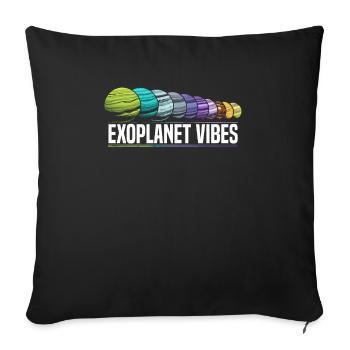 Exoplanète Univers Espace Astronome Astronomie - Housse de coussin décorative 45 x 45 cm - noir - Devant
