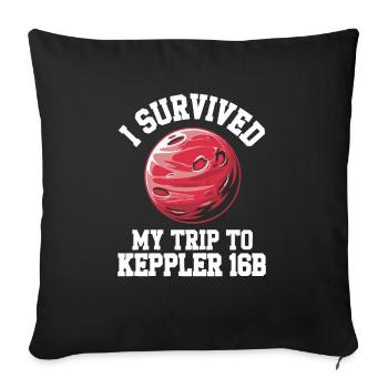 Exoplanète Univers Espace Astronome Astronomie - Housse de coussin décorative 45 x 45 cm - noir - Devant