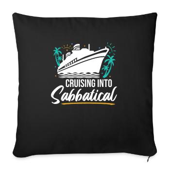 Croisière sabbatique - Housse de coussin décorative 45 x 45 cm - noir - Devant