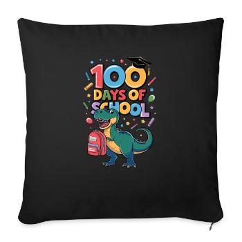 100th Day Of School 100 Day Of School Kids - Sofa pillowcase 17,3'' x 17,3'' (45 x 45 cm) - black - Front