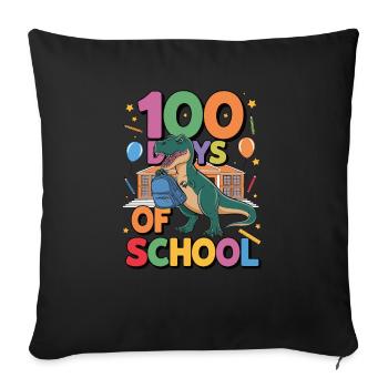 100th Day Of School 100 Day Of School Kids - Sofa pillowcase 17,3'' x 17,3'' (45 x 45 cm) - black - Front